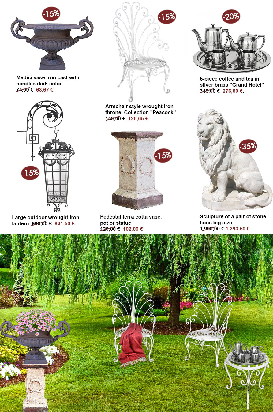 Winter sales 2017 Royal Art Palace with a selection of furniture and outdoor items
